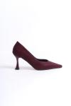 Trendella Kadın Bordo Saten Stiletto TR08MS27F
