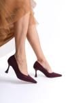Trendella Kadın Bordo Saten Stiletto TR08MS27F