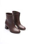 Trendella Kadın Kışlık Acı Kahve Kalın Topuklu Bot TR12MK04E