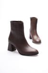 Trendella Kadın Kışlık Acı Kahve Kalın Topuklu Bot TR12MK04E