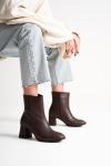 Trendella Kadın Kışlık Acı Kahve Kalın Topuklu Bot TR12MK04E