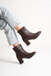 Trendella Kadın Kışlık Acı Kahve Kalın Topuklu Bot TR12MK04E