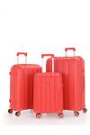 Üçlü Polipropilen Mercan Valiz Seti V305COR